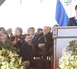 Su Alteza Real el Príncipe de Asturias durante la toma de posesión de Presidente de Paraguay, Horacio Cartes